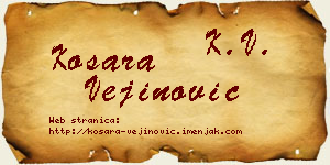 Kosara Vejinović vizit kartica